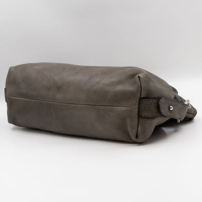 Bamboo Bar Shoulder Bag Grey Leather