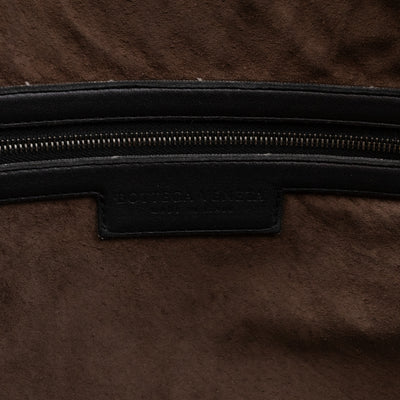 Large Nodini Messenger Intrecciato Black