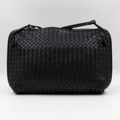 Large Nodini Messenger Intrecciato Black