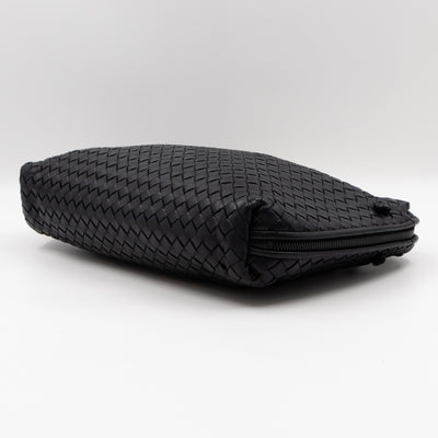Large Nodini Messenger Intrecciato Black