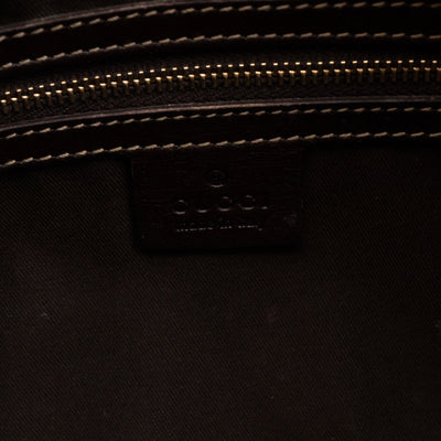 Britt Web Boston Bag Brown Leather
