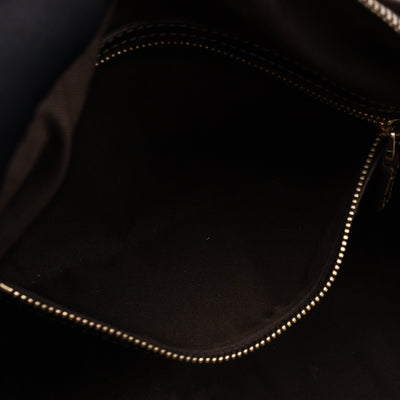 Britt Web Boston Bag Brown Leather
