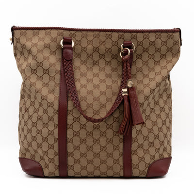 Marrakech Large Tote Bag GG Canvas Burgundy