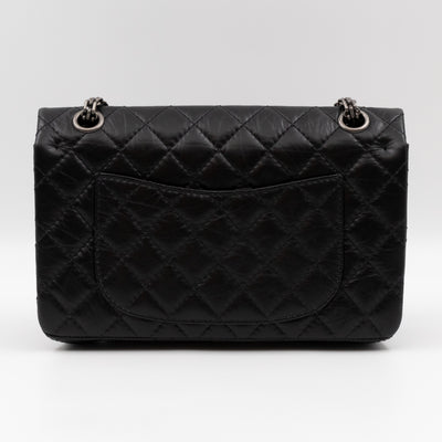 2.55 Reissue 225 Medium Black Aged Calfskin Leather