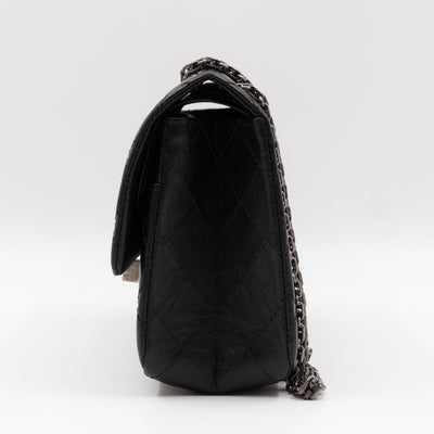 2.55 Reissue 225 Medium Black Aged Calfskin Leather