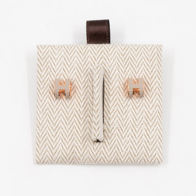 Mini Pop H Earrings Grey & Rose Gold