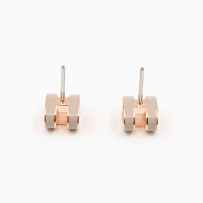 Mini Pop H Earrings Grey & Rose Gold