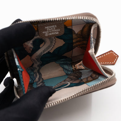 Silk'in Change Purse Etoupe Leather
