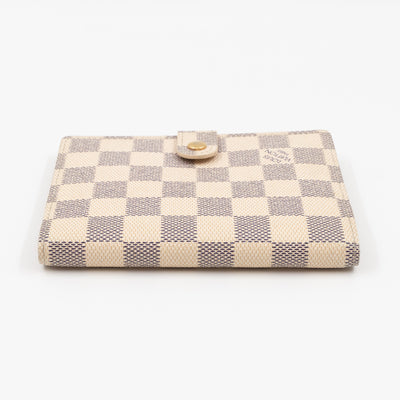 Small Ring Agenda Cover Damier Azur