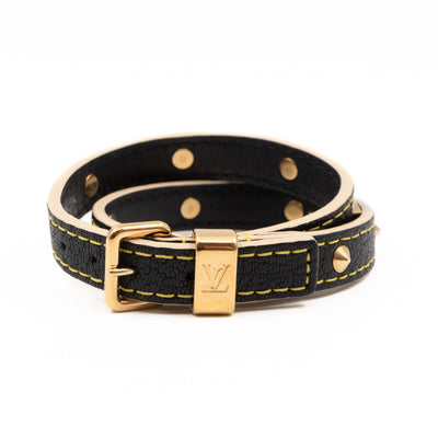 Double Tour Suhali Bracelet Black Leather
