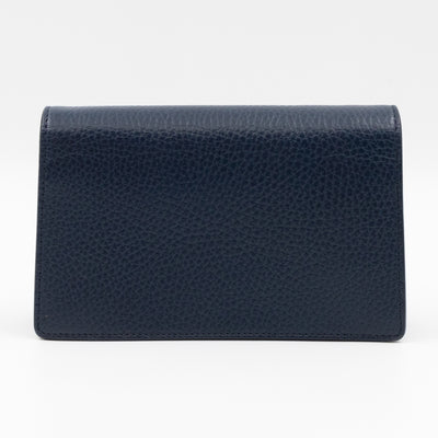 Dionysus Super Mini Dark Blue Leather