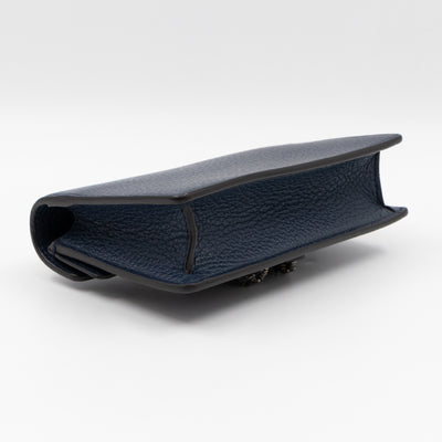 Dionysus Super Mini Dark Blue Leather