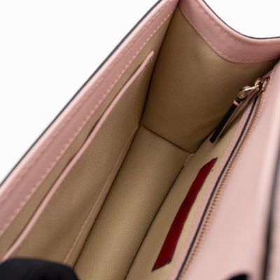 Small Glam Lock Rockstud Flap Bag Light Pink