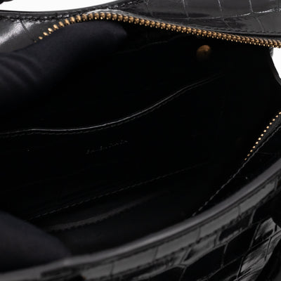 Neo Classic City Mini Black Croc Embossed Leather