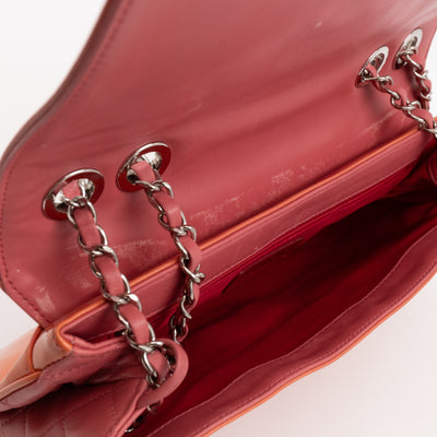 Lipstick Flap Bag Orange Patent Leather