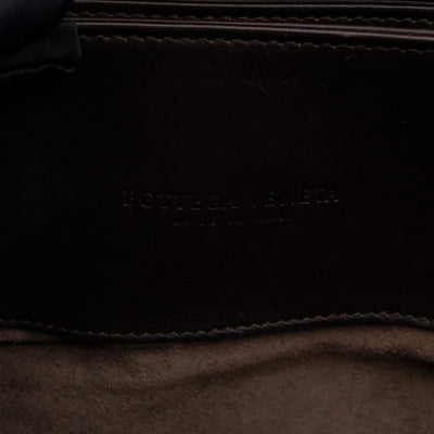 Roma Large Intrecciato Brown Leather
