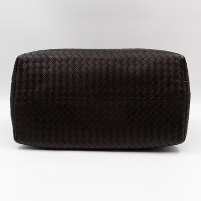 Roma Large Intrecciato Brown Leather