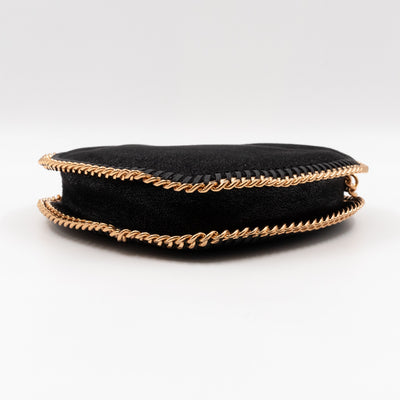Falabella Heart Crossbody Bag Black Rose Gold