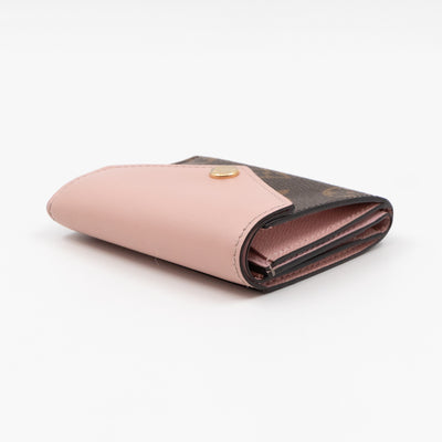 Zoe Wallet Monogram Rose Ballerine