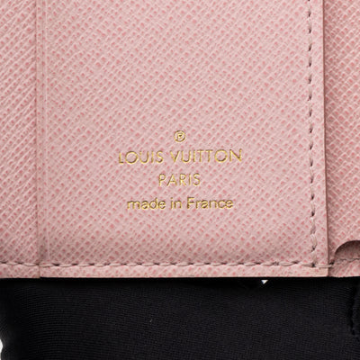 Zoe Wallet Monogram Rose Ballerine