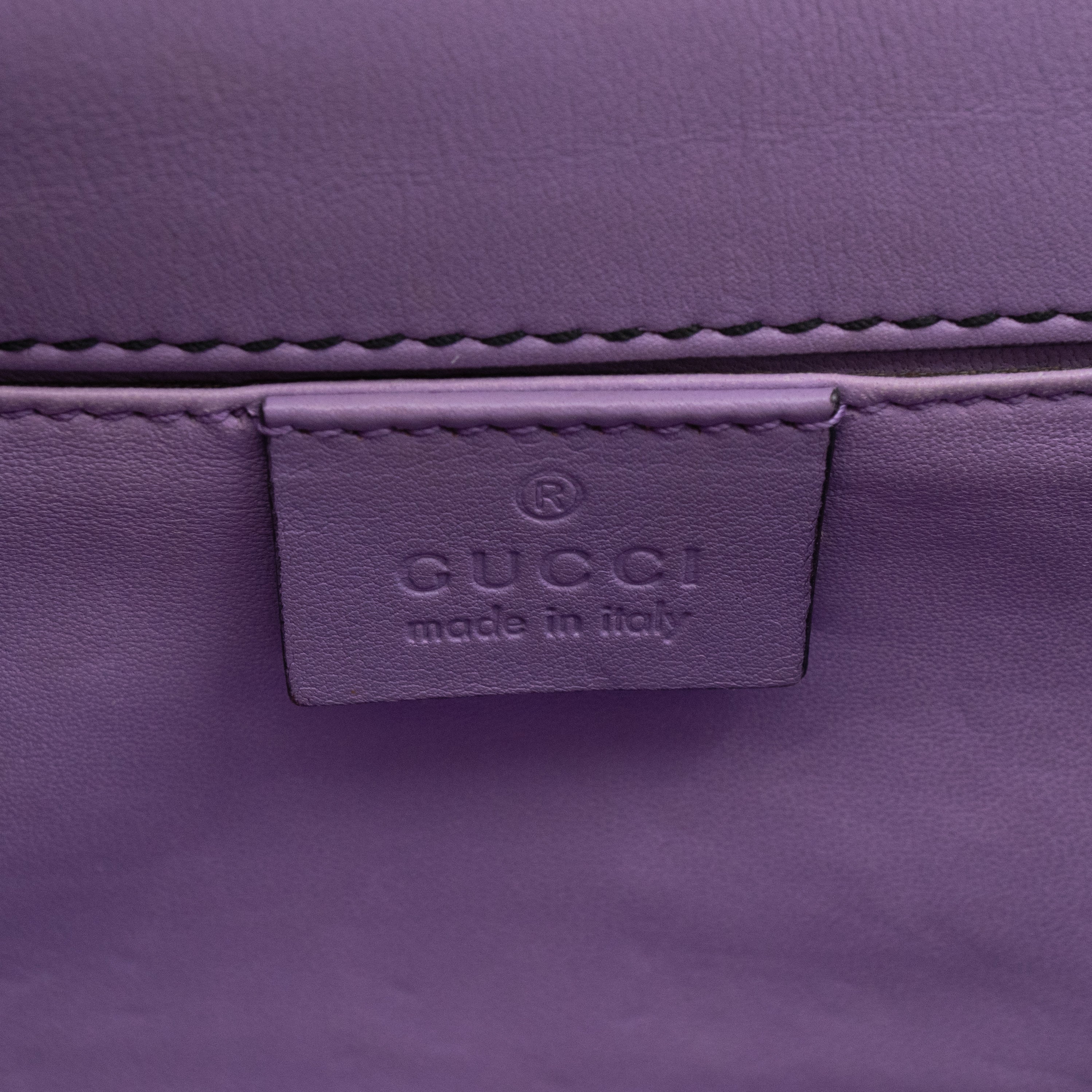 Emily Small Chain Shoulder Bag Purple Leather