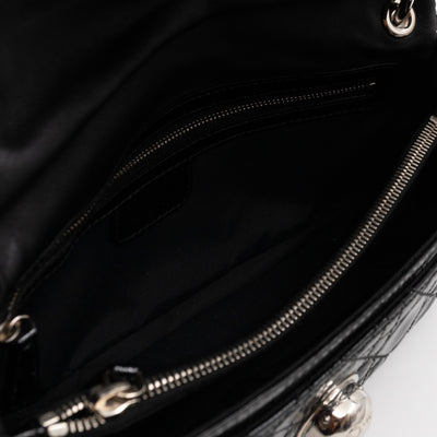 Rendezvous Flap Bag Cannage Quilted Black Patent Leather