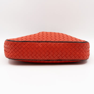 Loop Shoulder Bag Intrecciato Orange Leather
