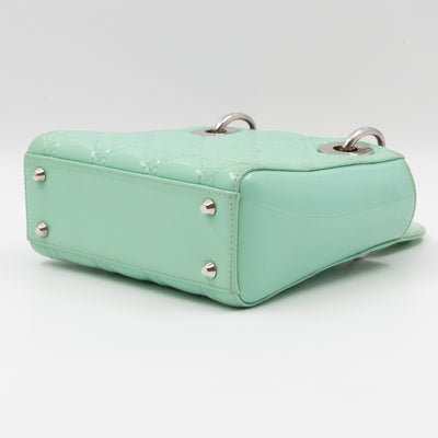 Lady Dior Mini Mint Green Patent Leather