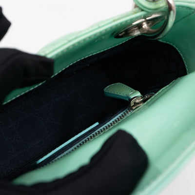 Lady Dior Mini Mint Green Patent Leather