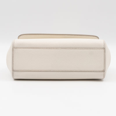 Sicily Small Dauphine Leather White