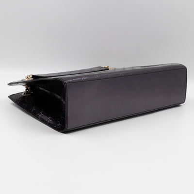 Emily Large Chain Shoulder Bag Guccissima Purple Patent Leather