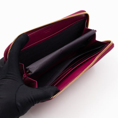 Zip Around Wallet Saffiano Ametista Metal Leather
