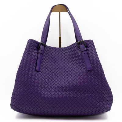 Large Cabat Tote Intrecciato Purple Leather