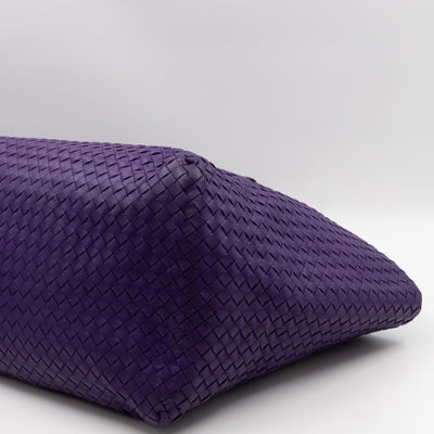 Large Cabat Tote Intrecciato Purple Leather