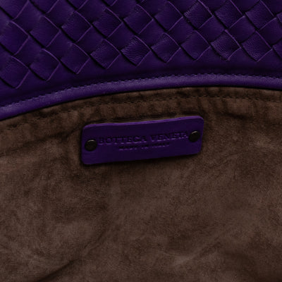 Large Cabat Tote Intrecciato Purple Leather
