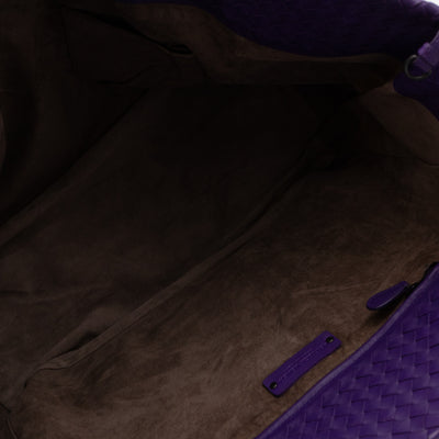 Large Cabat Tote Intrecciato Purple Leather