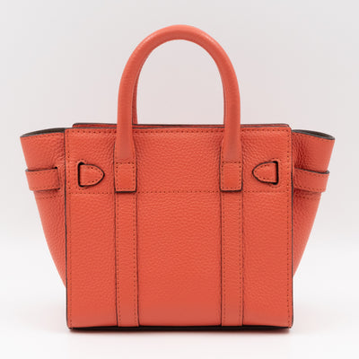 Micro Zipped Bayswater Coral Rose Leather