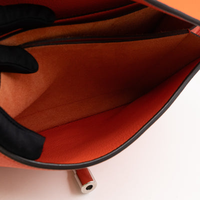 Jackie Soft Flap Bag Orange Leather