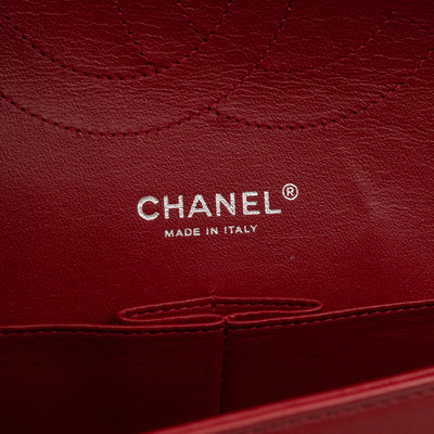 Classic Double Flap Jumbo Red Patent Leather