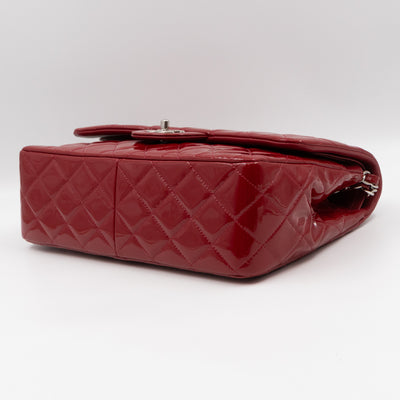 Classic Double Flap Jumbo Red Patent Leather