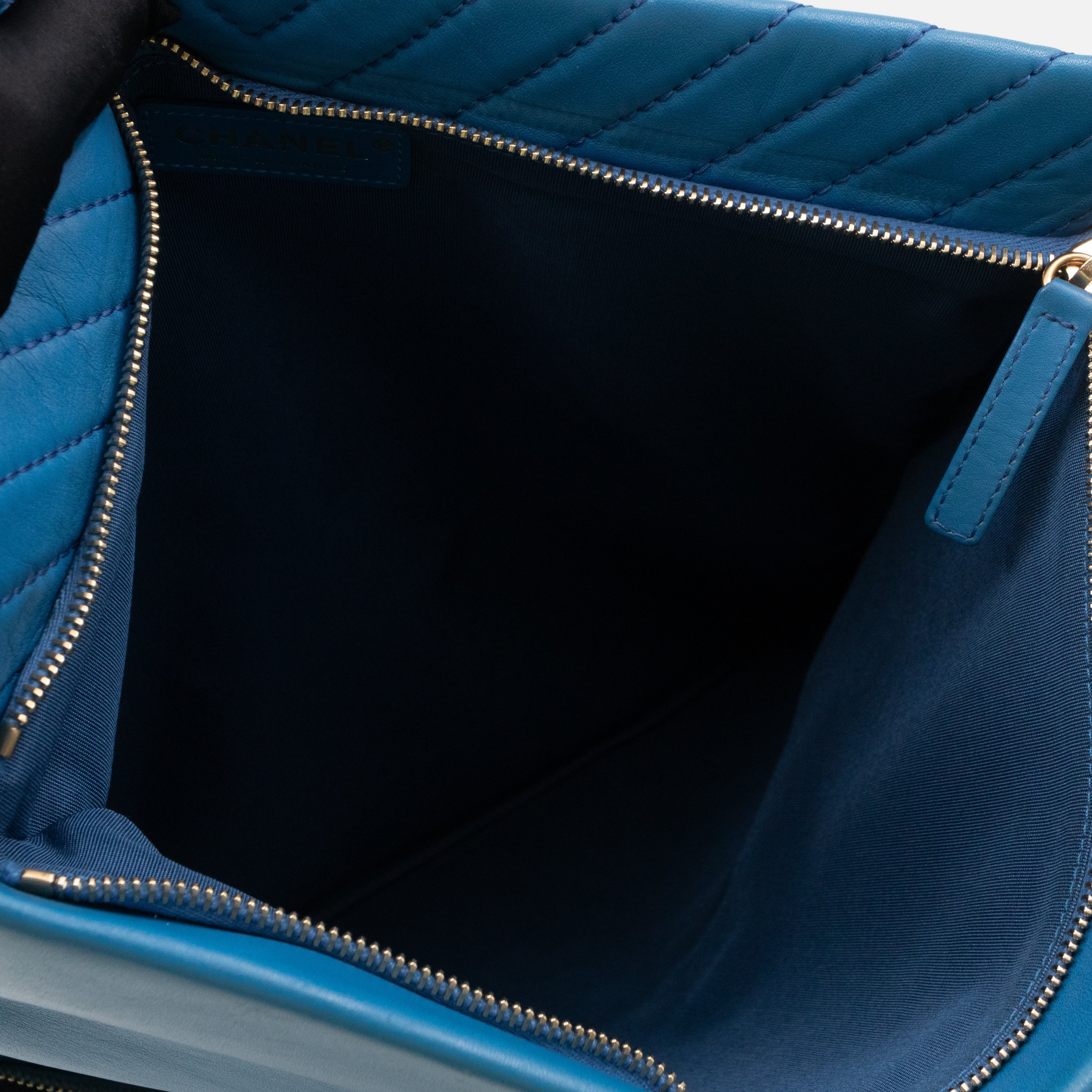 Greek Folding Clutch Blue Calfskin Chevron