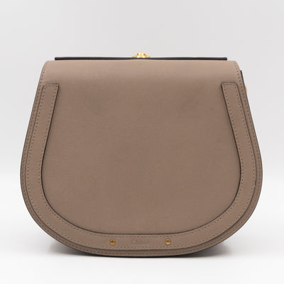 Nile Bracelet Bag Medium Gray Leather