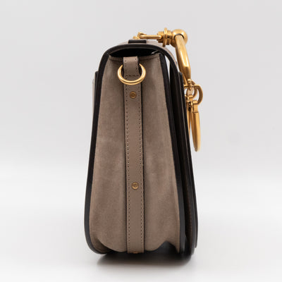 Nile Bracelet Bag Medium Gray Leather