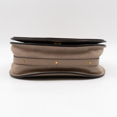 Nile Bracelet Bag Medium Gray Leather