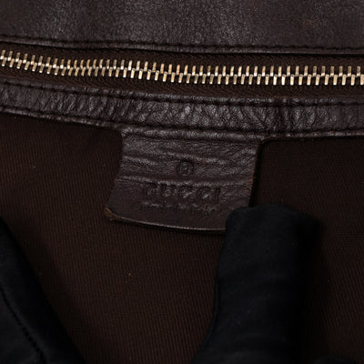 Horsebit Hobo Bag Large Brown Leather