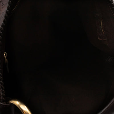 Horsebit Hobo Bag Large Brown Leather
