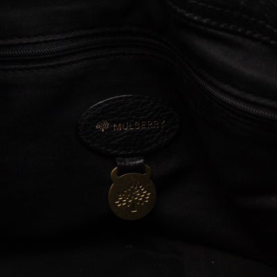Mitzy East West Hobo Bag Black Leather