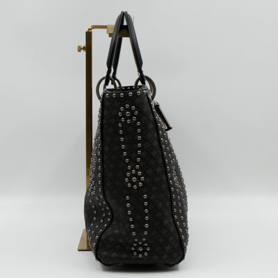 Lady Dior Large Supple Studded Black Calfskin Leather