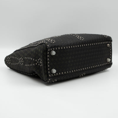 Lady Dior Large Supple Studded Black Calfskin Leather