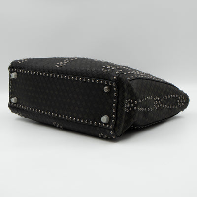 Lady Dior Large Supple Studded Black Calfskin Leather